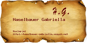 Haselbauer Gabriella névjegykártya